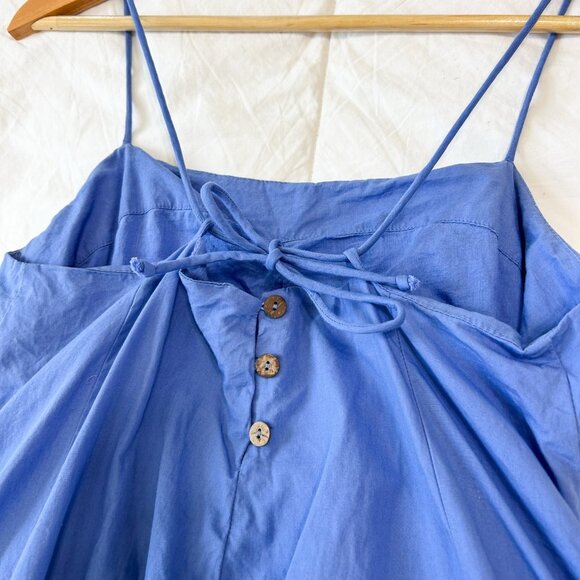 NWOT Free People Struttin’ Midi Dress Blue Fizz Cotton Sleeveless Sundress XS - Picture 9 of 9
